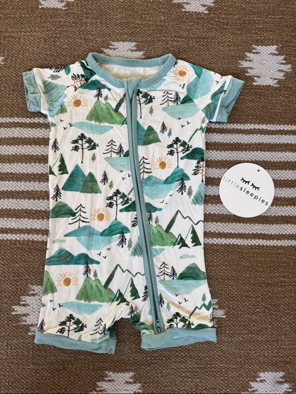 Little Sleepies Mountain Mist Shorty Zippy